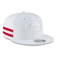 Men's San Francisco 49ers New Era White 2018 NFL Sideline Color Rush Official 9FIFTY Snapback Adjustable Hat 3062735